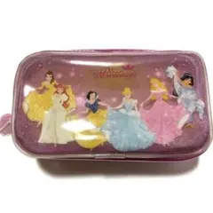 ディズニープリンセス 集合 ポーチ ピンク 筆箱 アリエル ベル シンデレラ