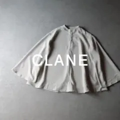 美品 CLANE 2,4万円 フレアブラウス ノーカラーブラウス クラネ 512のサムネイル