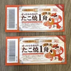 福袋 築地銀だこ たこ焼引換券 2枚 ⚠️2026年6月30日までのサムネイル