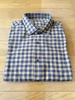 【新品未使用】 ユニクロ フランネルチェックシャツ 長袖 セミワイドカラー