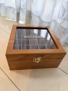 【まーる】ドテラ　doTERRA 木箱ケース　エッセンシャルオイル 正規品 doTERRA ドテラ アロマオイル ケース 木箱 ウッドボックス 木製
