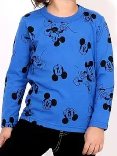 ☆新品・未使用☆ベビードール ミッキーマウス ロンT ミッキー 総柄 綿100%