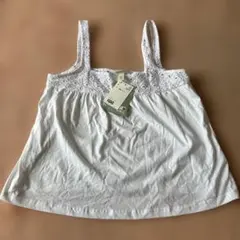 H&M ホワイトキャミソール XS Felt Maglietta 黒キャミ M