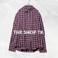 c661 THE SHOP TK メンズチェックネルシャツM 大人カジュアル　綿のサムネイル