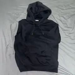 【美品】GU ジーユー レディース スウェットプルパーカ L ブラック