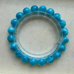 天然無処理　ラリマー ブレスレット 9.8mm-28.4g