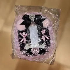 トレカケース レース装飾 ピンク黒 A5サイズ