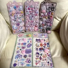 【ラスト1点】3D 立体 もちもち おしり 肉球 シール ユニコーン入り 5枚入