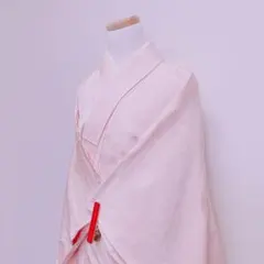 小紋　雲模様　流線模様　ピンク　着物　081t