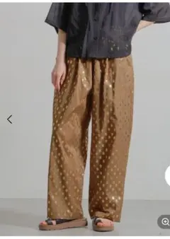 studioCLIP　箔プリントパンツ[+size］