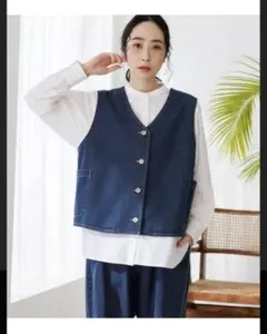 スタジオクリップ　デニムベスト