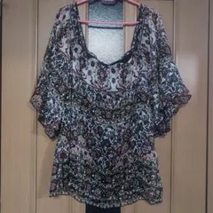 セシルマクビー レディースチュニック 花柄チュニック シフォンブラウスのサムネイル