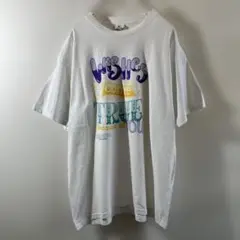 T-327 YAZBEK プリント Tシャツ Lサイズ ホワイト
