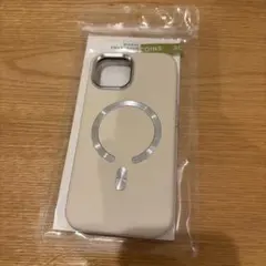 マグネット対応 iPhone15スマホケースベージュ