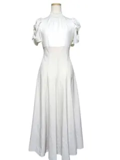 And Couture 半袖パフスリーブロングワンピース