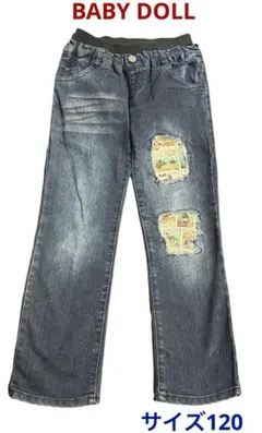 サイズ120  ⑥③ ほぼ新品　ベビードール　ディズニー　デニム　ジーンズ