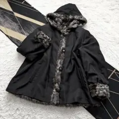 イタリア製✩新品同様✩本物✩ムートン✩リバーシブル✩ビッグフード 