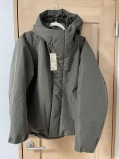 【超美品】無印良品　防風撥水中わたフードジャケット　ダークモカブラウン