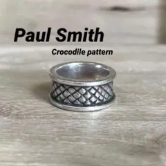 ポールスミスPaul Smith クロコ柄 SILVER リング 約17.5号位のサムネイル