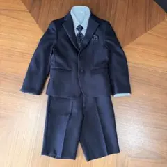 美品 オリバーハウス 120cm フォーマル5点セット 男の子スーツ ネイビー