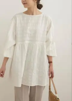 アーバンリサーチドアーズ シアサッカーブラウス