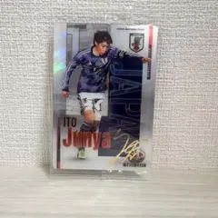 サッカー日本代表 ツインウエハース 伊東純也 レアカード サイン
