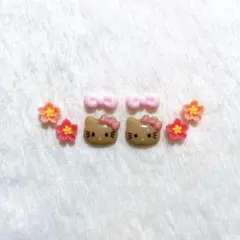 ハローキティ ネイルパーツ セット 日焼けキティ Pink