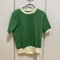 VACANCY 半袖ニット グリーンのサムネイル