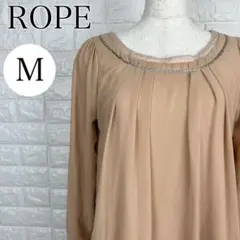 ロペ ROPE ベージュ シフォン ブラウス ビジュー 長袖 上品 A1637のサムネイル