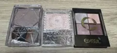 セザンヌ エクセル コスメ 3点セット アイシャドウ ハイライト シェーディング