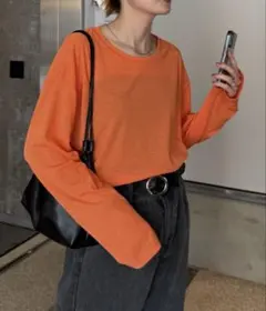 新品タグ付き チャオパニックティピー サイドスリットシアートップス オレンジ