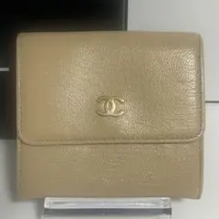 CHANEL シャネル ココマーク 折り財布 キャビアスキン