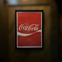 Coca-Cola ポスター 黒フレーム付き