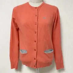 BURBERRY バーバリー カシミヤ混 ウール カーディガン 38 オレンジ