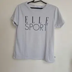 【未使用】ELLE SPORT 半袖Tシャツ Mサイズ ロゴプリント グレーのサムネイル
