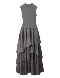 fray i.d アシメティアードスカートコンビニットワンピース