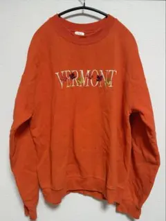GILDAN VERMONT 刺繍 スウェット オレンジ M