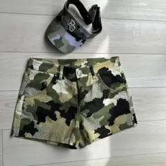 パーリーゲイツ　迷彩柄　ハーフパンツ 美品】PEARLY GATES パーリーゲイツ ×PEANUTS ストレッチハーフパンツ
