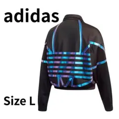 【adidas Originals】ビッグトレフォイル トラックトップ　L 黒のサムネイル