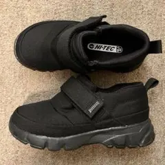 HI-TEC HT KD045 ブラック スリッポンシューズ ベルクロ　18㎝