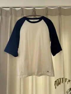 SPALDING ラグラン Tシャツ ホワイト ネイビー