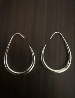 シルバーフープピアス　重量感　大きめピアス