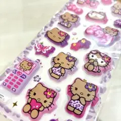 【正規品】マシュマロシール 日焼けキティ　サンリオ　ハローキティ　もちもちシール