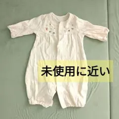綿100% 未使用に近い ツーウェイオール ドレス ロンパース 50-60cm