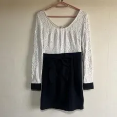 CECIL McBE レーストップスリボン付きワンピース Mサイズ