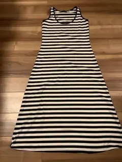 ボーダー　ノースリーブ　ワンピース　M