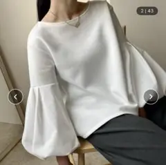 LHELBIE バルーンスリーブダンボールトップス