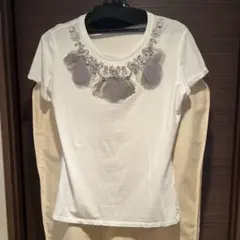 SPORTMAX ビジュー装飾 半袖Tシャツ ホワイトのサムネイル