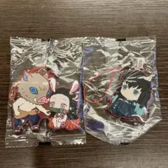 鬼滅の刃 カプセルラバーマスコット第8弾 無一郎 ピョン子＆嘴平伊之助（親分）