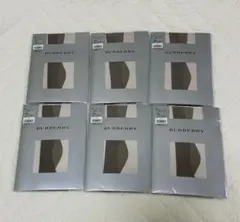 バーバリー　ストッキング エクセレントタッチ　シルバーミンク　6枚　M-L